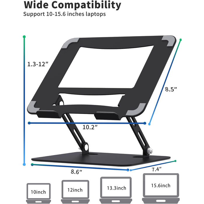 Підставка для ноутбука на стіл Soundance, регульована висота, чорний