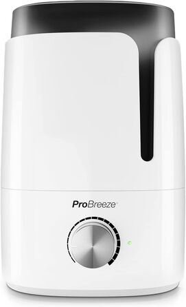 Ультразвуковий зволожувач Pro Breeze 3,5 літра - з великим резервуаром для води, дифузором ароматизаторів і автоматичним відключенням. Ефективний і тихий, ідеально підходить для немовлят, дітей і спалень