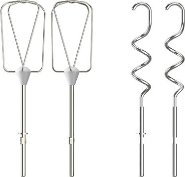 Міксер ручний Krups 3 Mix 4000, 450 Вт, білий/сірий - з насадками для збивання та тіста