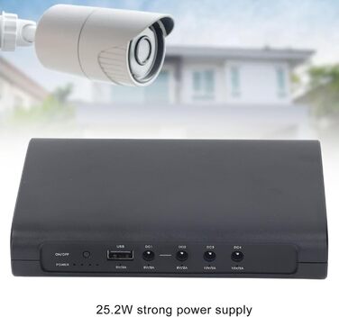 Портативний UPS з акумулятором 12000mAh (44.4WH) для роутера, камери WiFi, з USB-DC виходами, захист від короткого замикання (EU-штекер)