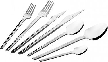 Karaca Midway Набір столових приборів на 12 осіб (84 шт.) - нержавіюча сталь, ножі, виделки, ложки. Кухонний набір столових приборів