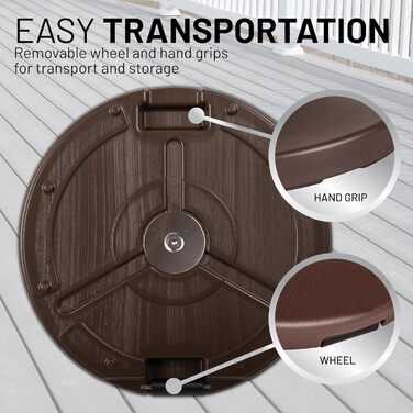 Підставка для парасольки вільного стояння, 36 кг - бронзова, порожня