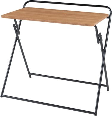 Складаний стіл Kvitsøy Стіл для ноутбука Комп'ютерний стіл Офісний стіл Стіл для ПК 85x50x80 см Маленький робочий стіл Домашній офіс Чорний/Дуб