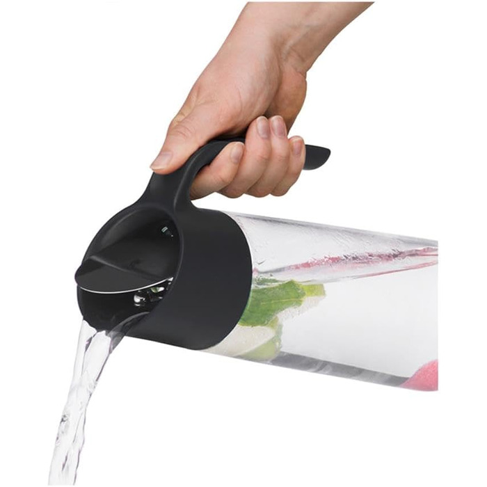 Скляна карафка WMF Basic з кришкою, 1 л (скляна, з силіконовим кришкою, CloseUp)