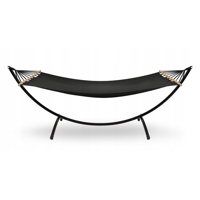 Гамак зі стійкою Di Volio, чорний, навантаження до 120 кг, 280 x 100 см