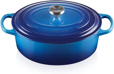 Le Creuset Signature Чавунна сковорода-жаровня з кришкою, овальна, 7,5 л, для всіх типів плит (включно з індукцією), колір: вишневий
