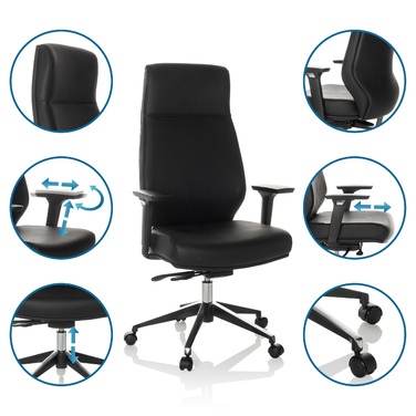 Офісне крісло VITORO ECO Штучна Шкіра Black hjh OFFICE