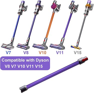 Подовжувальна трубка ailomey з швидким випуском для пилососа Dyson V15 V11 V10 V8 V7, запасні частини Подовжувальна трубка 72 см, фіолетові аксесуари для труб фіолетового кольору