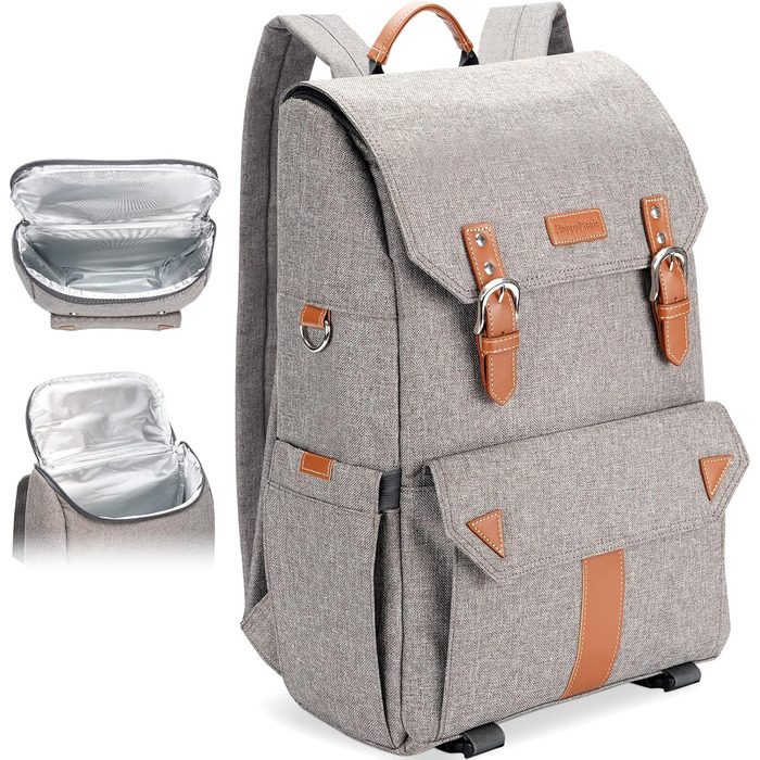 Рюкзак для пікніка HappyPicnic з ізольованим відділенням, тримачами для пляшок та великим водовідштовхувальним килимком (M без посуду)