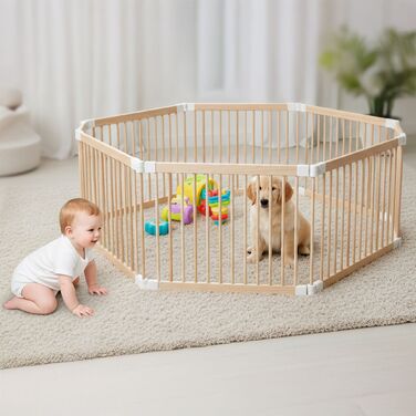 Дитячий манеж Relaxdays з соснового дерева