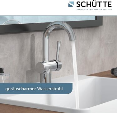 Змішувач для ванної SCHÜTTE 79710 LONDON з висувною лійкою, для миття волосся, однорідний, з комплектом зливу, хром