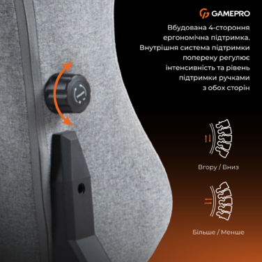 Крісло ігрове GamePro GC775G Fabric Gray