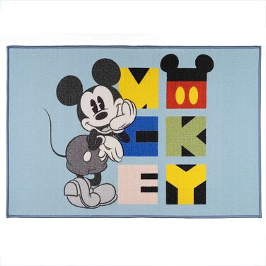 Дитячий килим Disney Home, офіційно ліцензований дитячий ігровий килимок для дитячої кімнати, нековзний ігровий килимок для дитячої ігрової кімнати, який можна прати в пральній машині, килим Disney 80 x 120 см (Міккі)