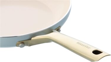 Набір сковорідок GreenPan Shades з керамічним антипригарним покриттям, 3 шт., діаметр 20/24/28 см, без PFAS, для індукційних плит, з ручками з нержавіючої сталі, придатні для миття в посудомийній машині та для використання в духовці, колір Terra (блакитни