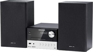 Мікросистема Grundig CMS 1050 DAB BT, CD/MP3, USB, чорний/сріблястий, 30 Вт RMS, ексклюзив Domopolis