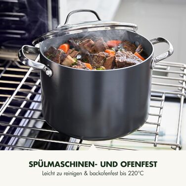 GreenPan Valencia Pro сковорода з нержавіючої сталі з антипригарним покриттям Hartelox, 28 см, 4,2 л, з кришкою, без PFAS, для індукційних плит, можна мити в посудомийній машині, можна використовувати в духовці, сірий колір (24 см/7,6 л каструля)