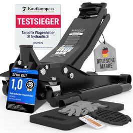 Гідравлічний домкрат Tarpofix 3т (85-475 мм) для позашляховиків та легкових авто | Низькопрофільний домкрат з подвійним циліндром