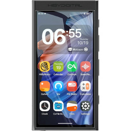 Цифровий аудіоплеєр HiBy M300 з вбудованим динаміком, Android 13, Bluetooth, Wi-Fi, FM-радіо, підтримка PCM768k, DSD256, 32 ГБ, чорний