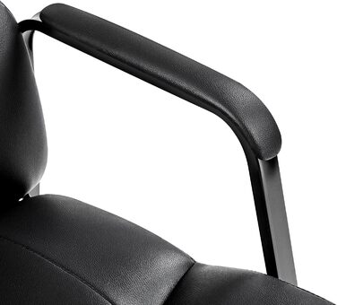 Крісла їдальні Yaheetech (2 шт.) з підлокітниками, чорні, штучна шкіра | Стільці для кухні, вітальні, офісу