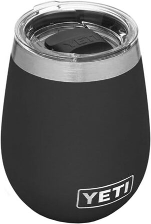 Термокружка YETI Rambler, нержавіюча сталь, з кришкою MagSlider, чорна, 10 oz (296 мл)