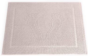 Комплект з 2 килимків для ванної Vency з 100 бавовни, Килимки для ванної 50x70 см, швидковисихаючі Килимки для душу 550 г / м2 Колір (Бежевий)
