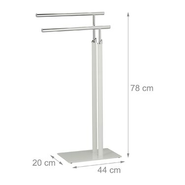 Підставка для рушників Relaxdays, біло-срібна