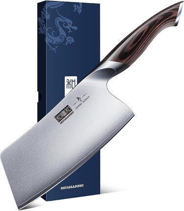 Набір кухонних ножів HOSHANHO: професійний шеф-ніж, ніж для нарізки, з нержавіючої сталі, 18 см, ергономічна ручка, подарункова коробка