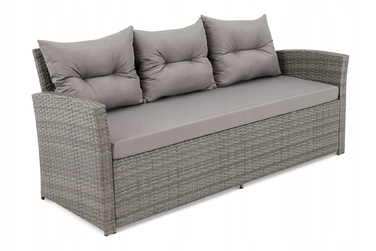 Комплект садових меблів із техноротанга EMWOmeble, сірий, 6 предметів