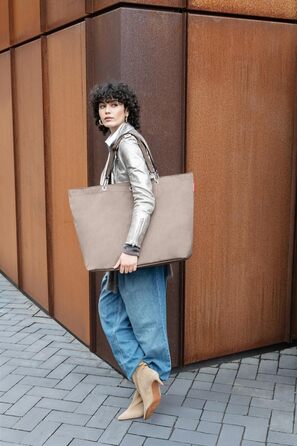 Сумка-шопер Reisenthel Shopper XL – велика, стильна, з водонепроникного матеріалу Herringbone Mokka