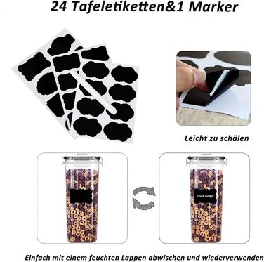 Контейнери для зберігання Caliyo з кришкою, герметичні, набір 4 шт. для продуктів харчування