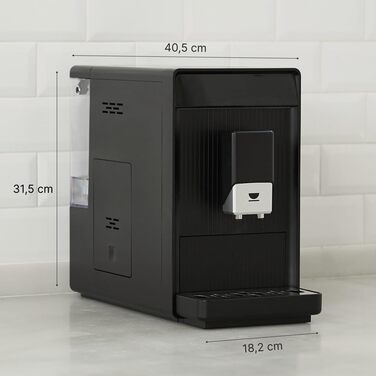 Кавомашина Incapto Aura автоматична з вбудованим млином | 19 bar | 2 чашки | 1.5 л резервуар | Thermoblock | Автоматичне очищення (Чорний)