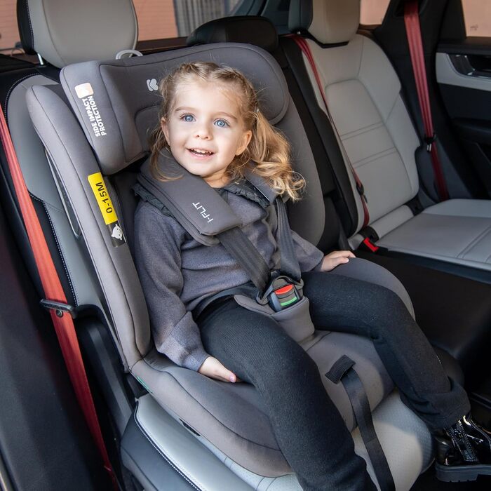 Автокрісло KikkaBoo i-Size i-FLIT 9-36 кг ISOFIX, група 1/2/3, 15 місяців - 12 років, з системою SPS, Top Tether, регульованою підголівником (чорне)
