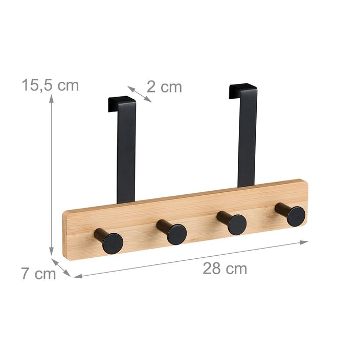 Настінна вішалка Relaxdays з 4 гачками