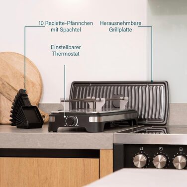 Сковороди, антипригарне покриття, функція гриля, дротова, управління, 162650 Raclette 10