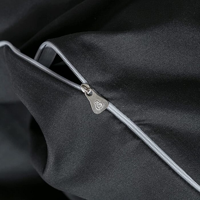 Комплект постільної білизни Good Nite 200x200 см, 3 шт. (мікрофібра) - чорний, 135x200+80x80 см