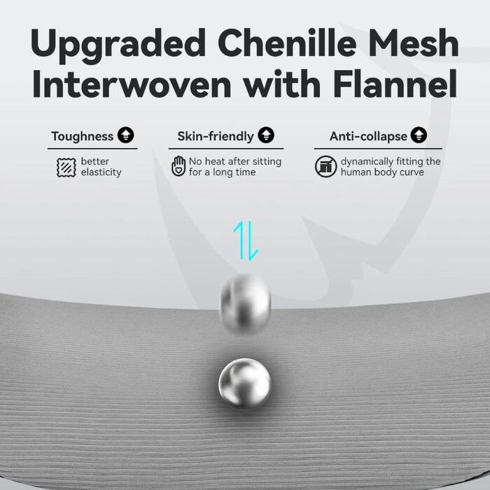 Крісло офісне MUSSO H80 Pro з ергономічною спинкою з сітки, підтримкою попереку, регульованими підлокітниками та підставкою для ніг (світло-сірий)