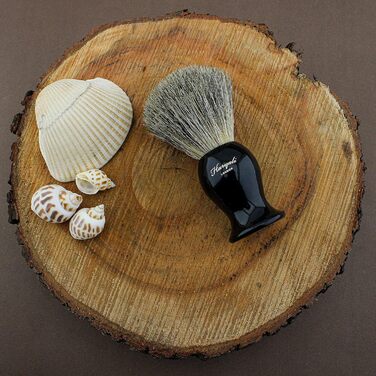 Набір для гоління Haryali London зі щіткою для гоління з борсукової шерсті, небезпечною бритвою, милом для гоління та набором запасних лез, елегантний (3 шт. ()