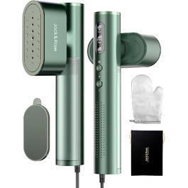 Jack & Rose Дампфглеттер: портативний праска-парогенератор для подорожей, 1000W, 110-240V, 2-в-1, зелений