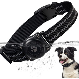 Нашийник для собак JIARUI Airtag GPS 18х63,5 см чорний