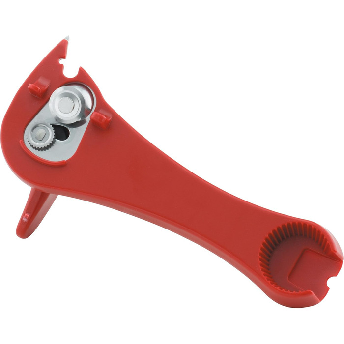 Відкривачка для консерв Kuhn Rikon 5-в-1, чорна: банки, пляшки, кришки, автоматичне захоплення краю, 18 x 9.5 x 6.3 см