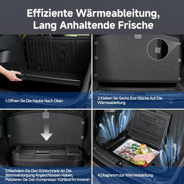 Компактний компресорний холодильник AAOBOSI 35L з Wi-Fi, USB, 12/24/240V для авто, кемпінгу та подорожей