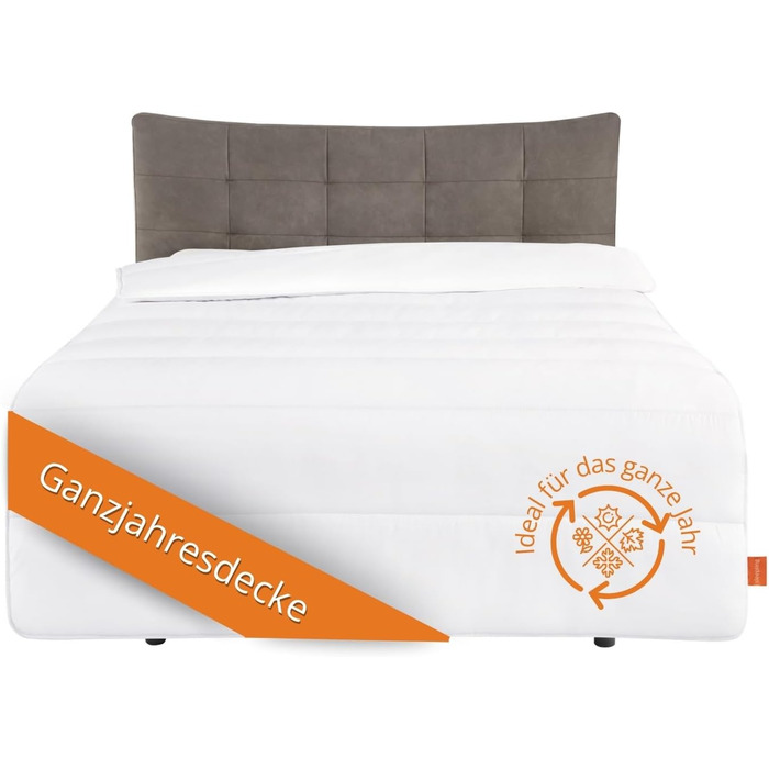 Sleepling Зимна ковдра для ліжка 135x200, тепла з наповнювачем 1.685 гр, мікрофібра, Ökotex, прання 60°C, універсальна ковдра 155x220 см