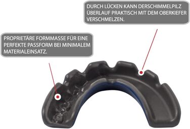 Гладка захисна маска для зубів / рота Lobloo Бойові мистецтва для висококонтактних видів спорту, таких як ММА хокей футбол регбі, каппа подвійної щільності подвійної щільності, одного розміру для чоловіків і жінок діти від 11 років і старше, (темно-синій)