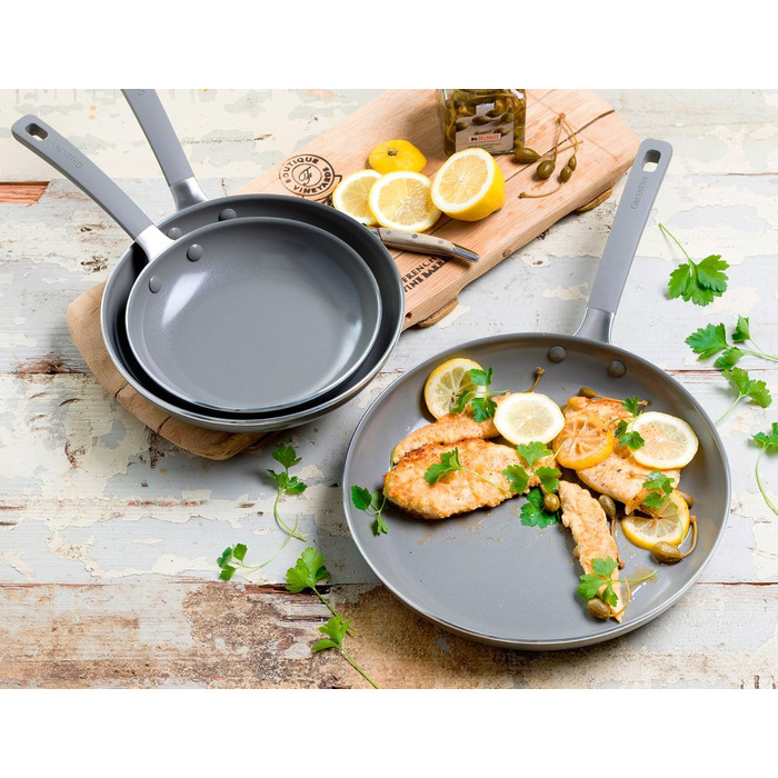 Сковорода GreenPan Melbourne з керамічним покриттям, індукційна, 30 см, алюміній, кварц сірий