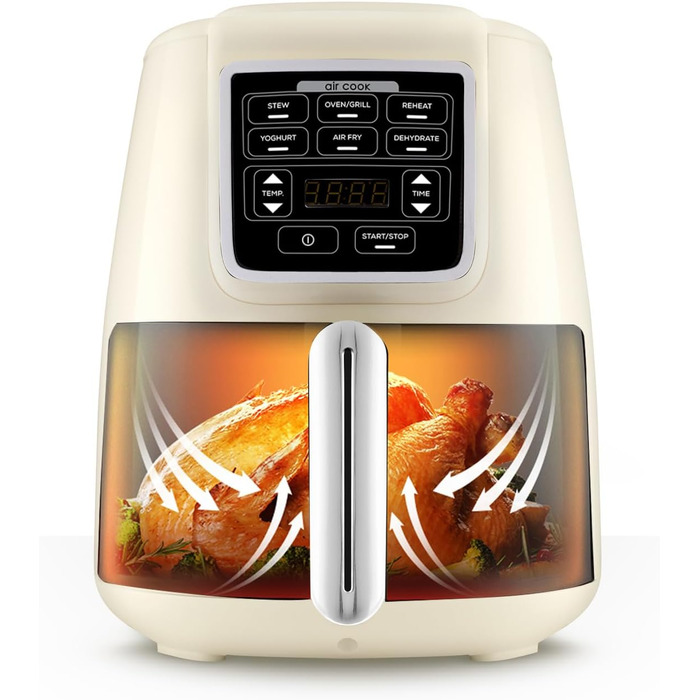 Мультипіч Karaca Air Cook XL 2 в 1, що говорить, культові бежеві страви на грилі, технологія з меншим вмістом жиру, страви на грилі, а також соковиті