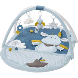 Ковдра для занять Fehn - ігрова арка Маленький замок - ковдра для повзання з 5 знімними іграшками - ігрова ковдра для немовлят та дітей від 0 місяців - килимок для повзання в подарунок при народженні, 3-D