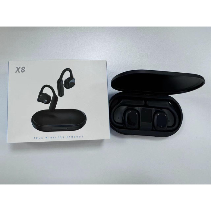 Навушники Hendari Open Ear Bluetooth 5.3, 75 год, глибокі баси, 4 мікрофони, IPX5, чорний