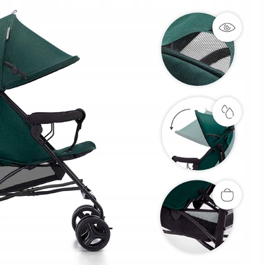 Легка прогулянкова коляска-парасолька Kinderkraft TIK, зелена