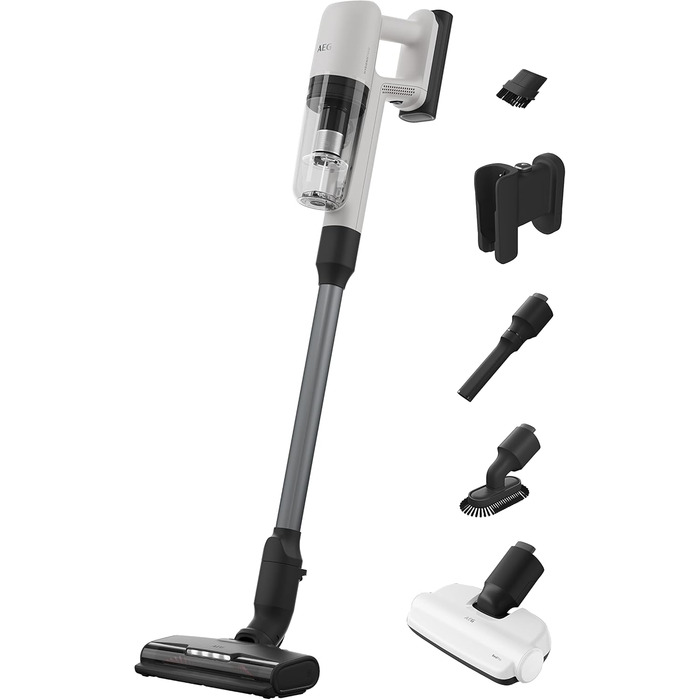 Акумуляторний пилосос AEG ÖKO AP71UB14AM: потужний, легкий (2.2 кг), ергономічний, з перероблених матеріалів, до 50 хв роботи, 120 м², 2-в-1, 5-рівнева фільтрація, для всіх поверхонь, автоматичний, сірий