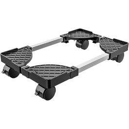 Підставка для комп'ютера під стіл, мобільна, на колесах, чорна